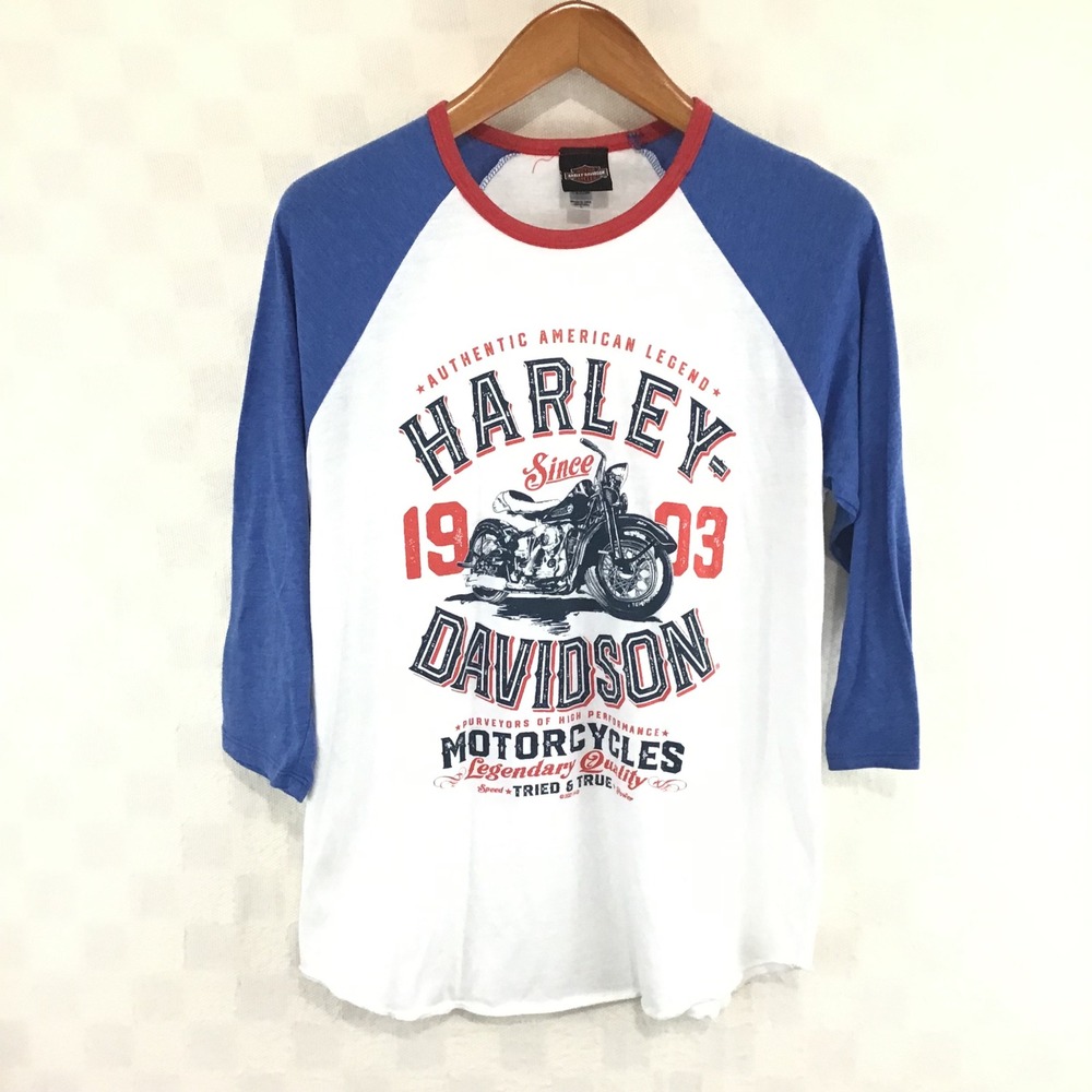 Harley Davidson Louisville Kentucky Raglan 3/4 Sleeve Graphic Tee Mens Large